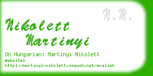 nikolett martinyi business card